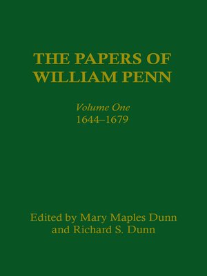 cover image of The Papers of William Penn, Volume 1
